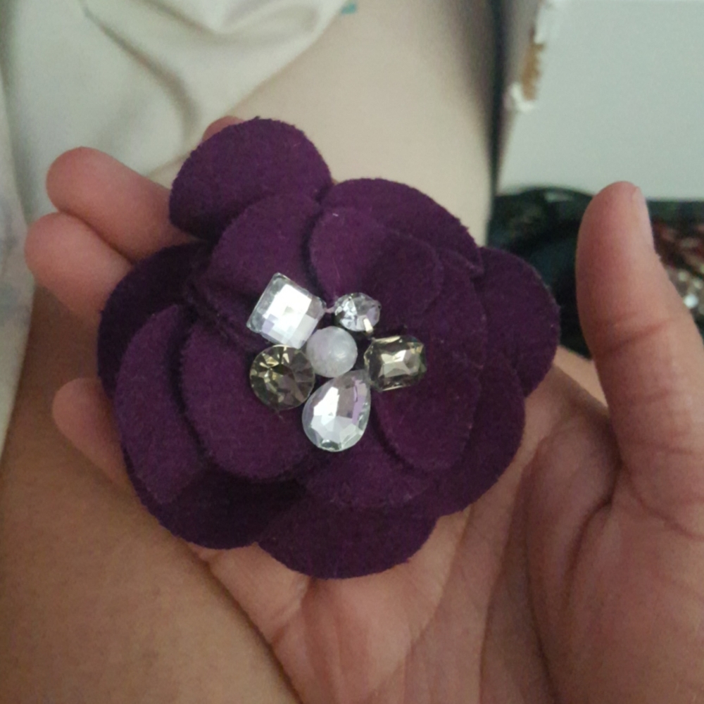 Purple flower hair clip!!!